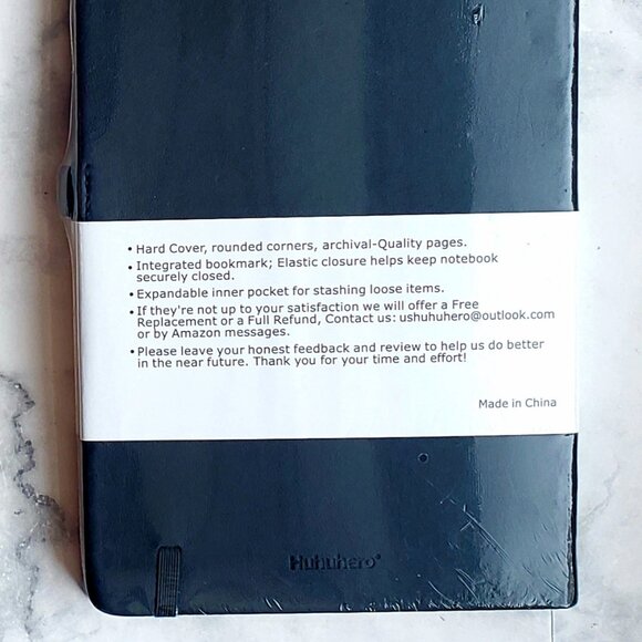 NEW Huhuhero Ruled Notebook 5 x 8.25" 120 gsm Hardcover Professional Black - Picture 6 of 12